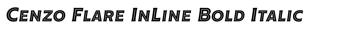 Cenzo Flare InLine Bold Italic